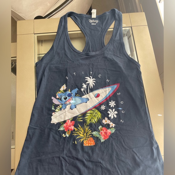 Mens Lilo & Stitch Tropical Waves tank Large - Picture 3 of 4